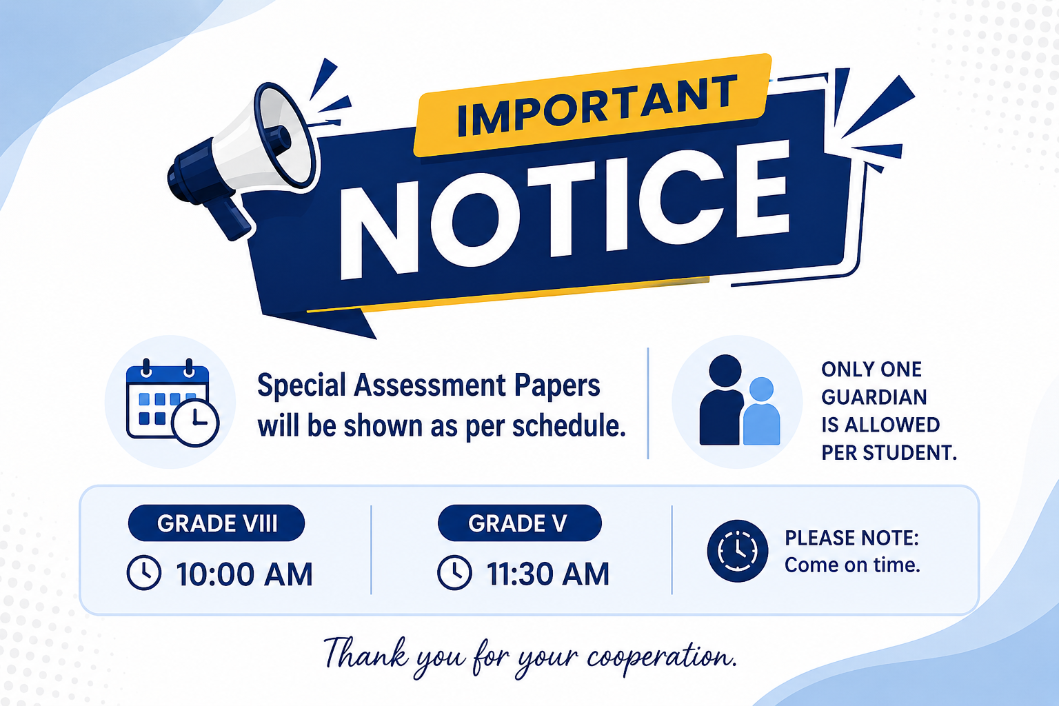 JIS College notice: Special Assessment Paper Viewing Notice